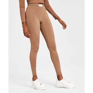 Jenni Style Not Size Women's and Plus Size Solid Leggings,Tobacco Tan XSmall